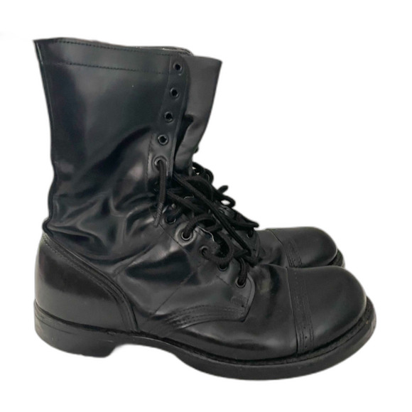 Corcoran 11 D Black Leather 10" Jump Boots "Made in USA" Mens Combat Military - Picture 1 of 10